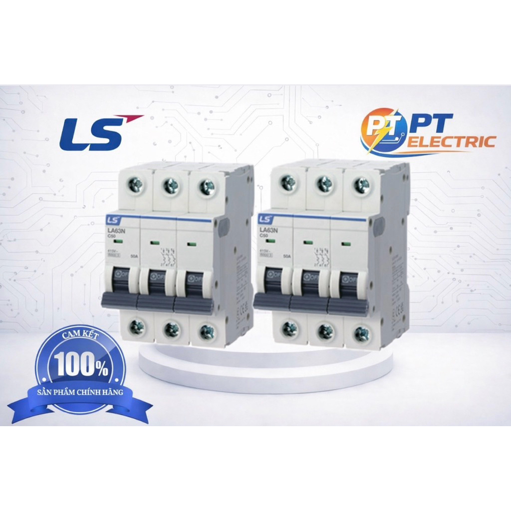 CB TÉP 3P - MCB - CẦU DAO ĐIỆN LA63N 3P ( 3 PHA) 6A/ 10A/ 16A/ 20A/ 25A/ 32A/ 40A/ 50A/ 63A - LS - H