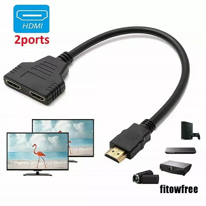 Dây chia tín hiệu HDMI 1 ra 2 đầu dẹt - Cáp chia HDMI 1 ra 2 - Chia HDMI 1 ra 2