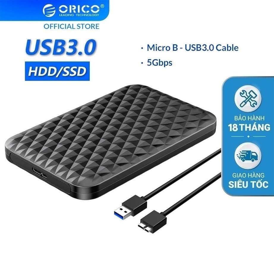 HDD Box hộp đựng ổ cứng ORICO 2520U3 2.5 inch SATA 3.0 đến cổng USB 3.0 5 Gbps 4TB SSD/HDD hỗ trợ UA