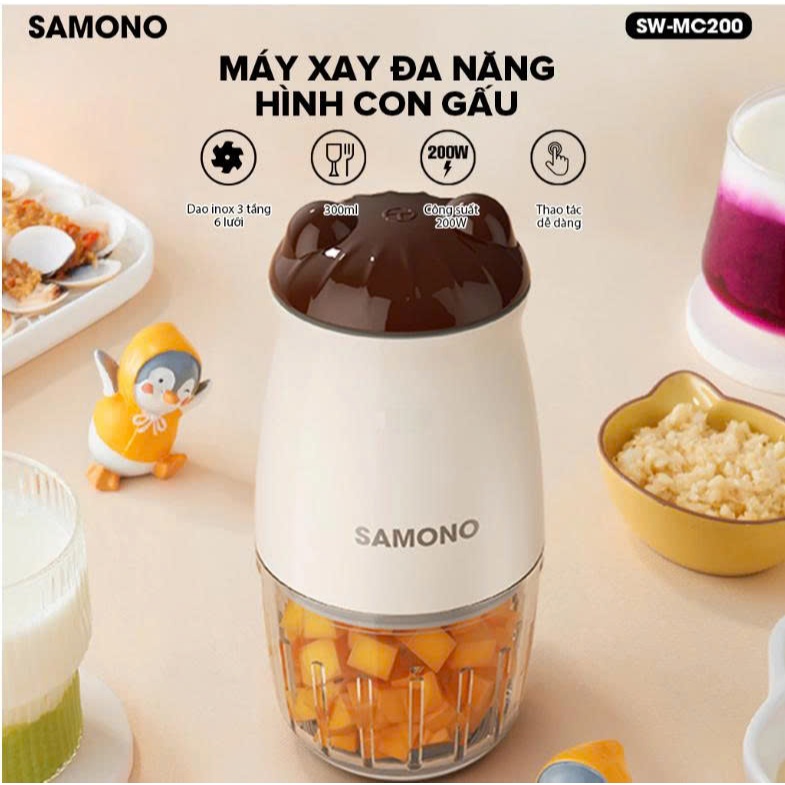 MÁY SAY ĐA NĂNG SAMONO SW-MC200, 6 LƯỠI SAO SIÊU NHUYỄN SẢN PHẨM TRƯNG BÀY ĐẸP NHƯ MỚI GIÁ RẺ NHẤT S