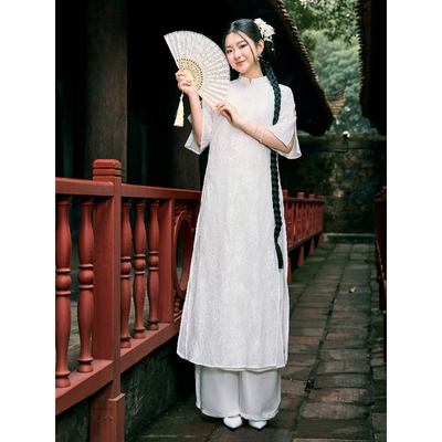 Áo dài nữ Trúc Mai Younger By Cardina tách set chất liệu ren mềm mại  5YADK05, 5YQDR17