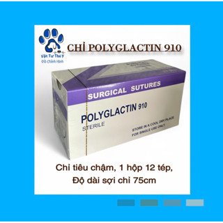 Chỉ Tiêu Chậm Poly 910 Thú Y( hộp 12 tép)