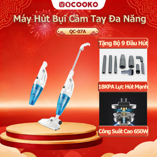 【Tặng Bộ 9 Đầu Hút 】Máy Hút Bụi Cầm Tay Đa Năng QCOOKER, Lực Hút Mạnh 18000Pa Hút Sạch Bụi Xe Bụi Ga Nệm Giường