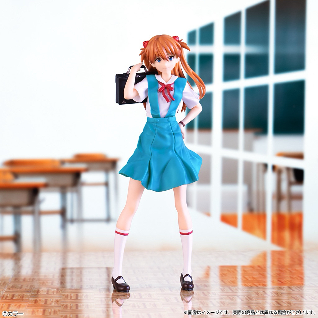 Mô hình Evangelion - Asuka Langley Seifuku ver Ichiban Kuji Figure chính hãng Bandai