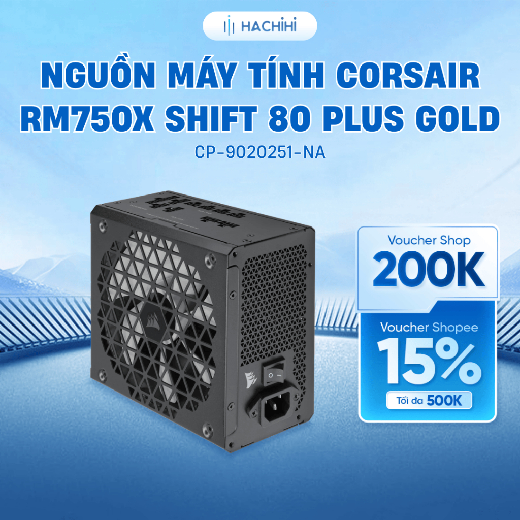 Nguồn máy tính Corsair RM750x Shift 80 plus Gold full Modular CP-9020251-NA
