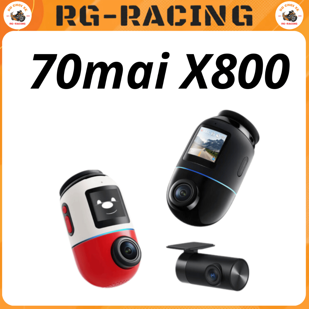 Camera Hành Trình 70mai 4K Omni X800 Xoay 360° 4K 60FPS Sony Starvis 2 AI 2.0