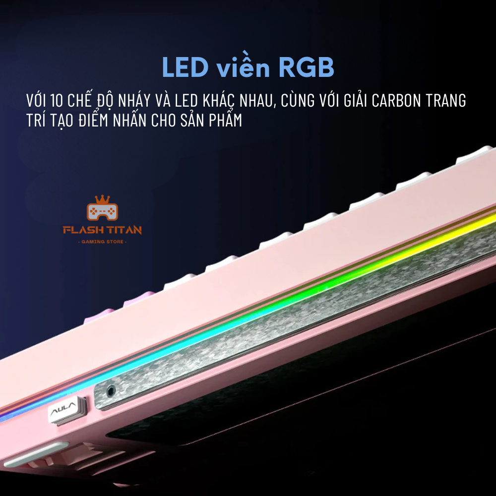 Bàn phím cơ không dây Aula NOVA75 - 3 Mode kết nối - Led RGB mạch xuôi có app - Màn LED tùy chỉnh | BigBuy360 - bigbuy360.vn