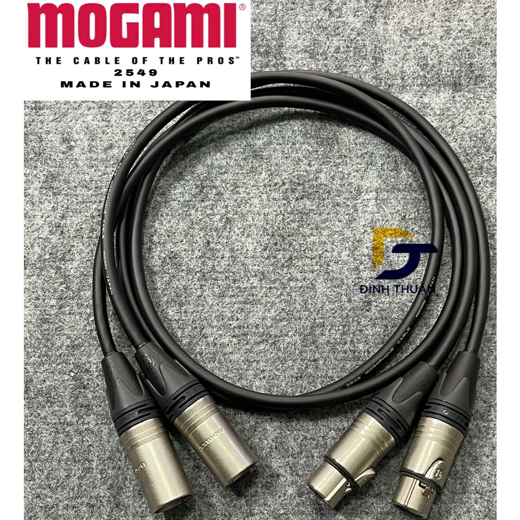 Dây Mogami 2549 - Dây Canon Đực Cái Neutrik Trắng Chính Hãng, Dài 1m Giá 1 Bộ(2 sợi).