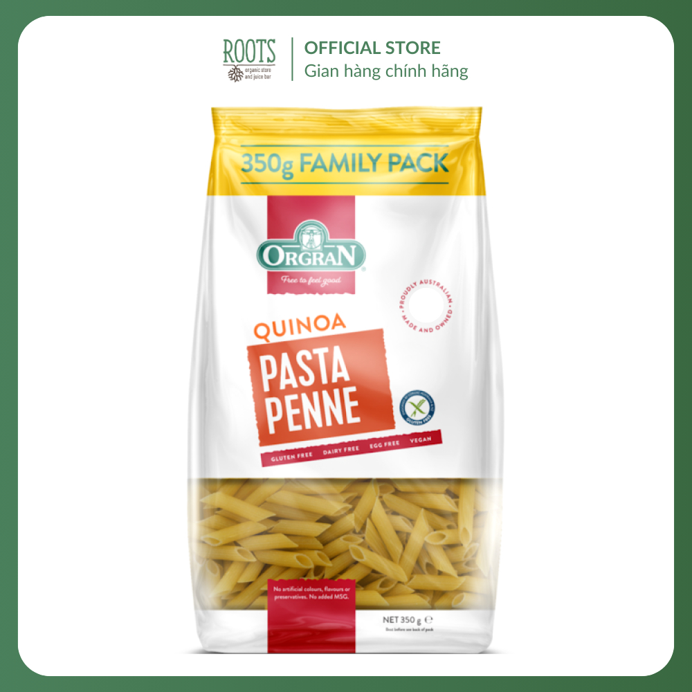 (Ship hỏa tốc) ORGRAN - Nui Ống Diêm Mạch, Quinoa Pasta Penne, Gluten Free (350g)