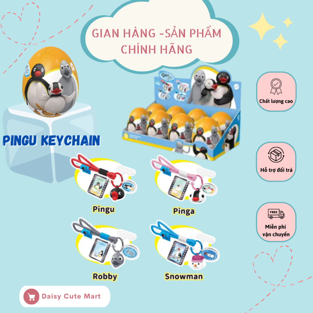 Bộ sưu tập Blindbox Móc Khoá Pingu Phiêu Lưu Nam Cực - Pingu The South Pole Pendant Series