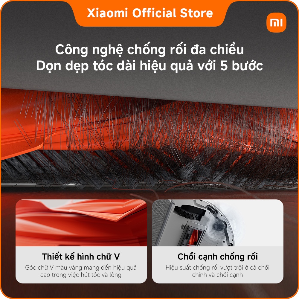 Robot hút bụi Xiaomi H40｜Quạt lực hút mạnh 10.000Pa｜Máy hút bụi có lực hút cực mạnh｜Hút tóc tức thì và dễ dàng | BigBuy360 - bigbuy360.vn