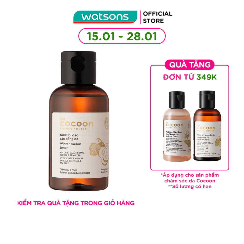 Nước Cân Bằng Da Cocoon Bí Đao Winter Melon Toner 140ml