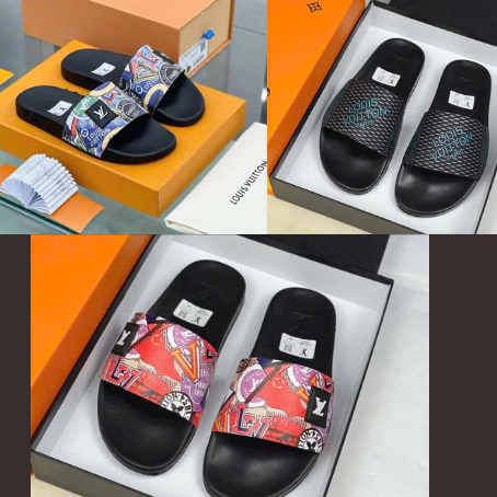 Dép LV Nam Quai Ngang In Hoa Cực Đẹp - Dép LV Nam Đi Cực Êm Chân , Mẫu Đẹp 2025