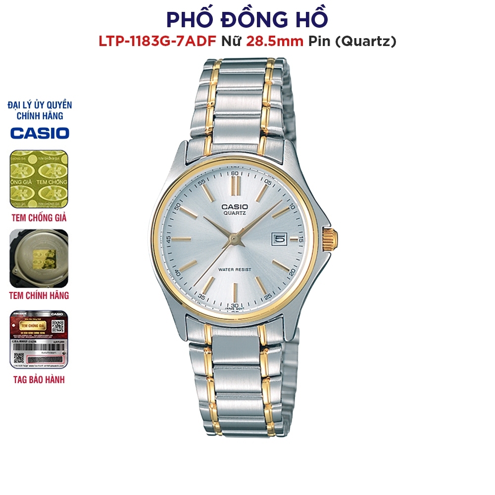Đồng hồ dây kim loại nữ Casio Anh Khuê LTP-1183G-7ADF