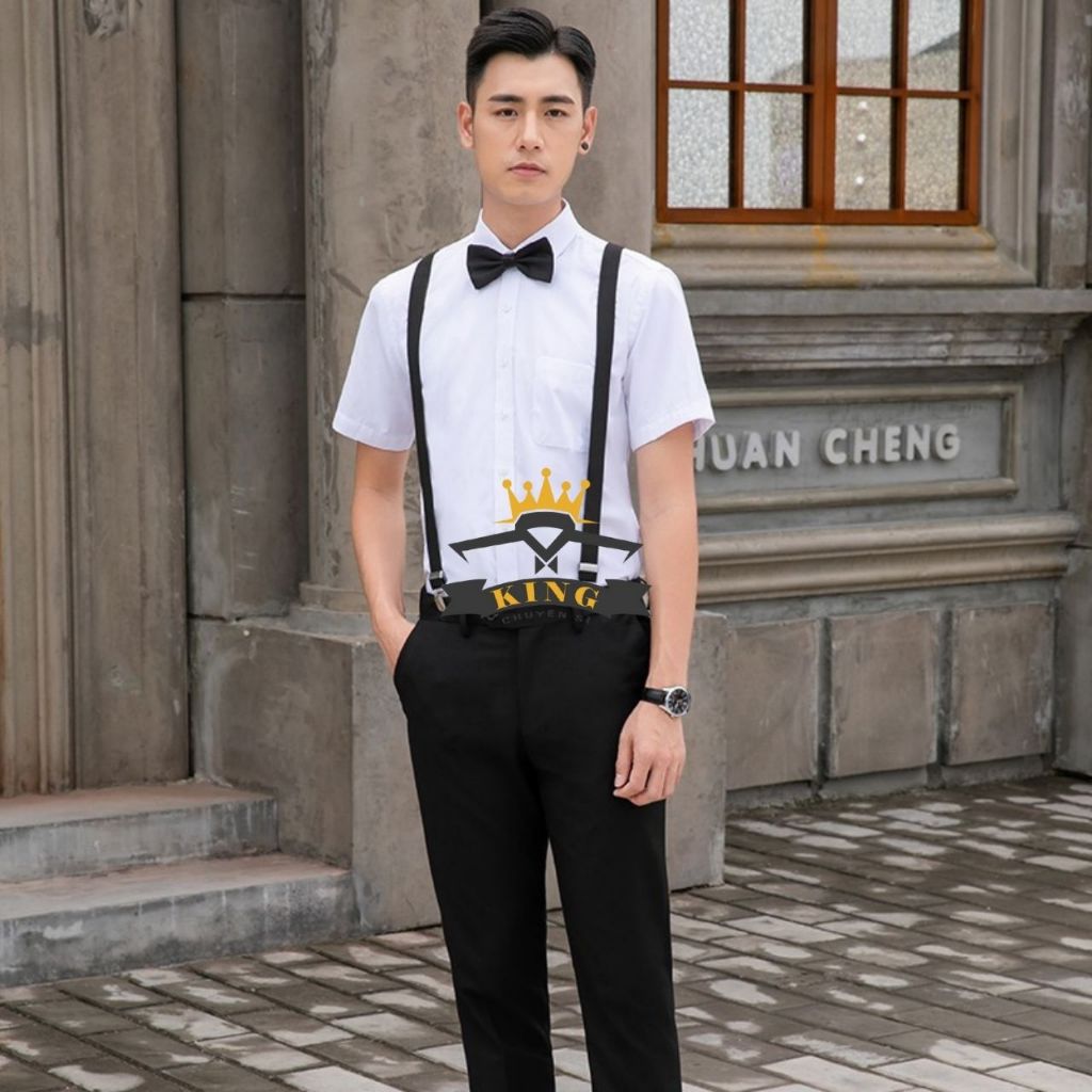 Dây Đai Chữ Y Nam KING Caravat Dây Yếm Quần Dây Đeo Quần Cao Cấp Nam Tính Co Giãn Chắc Chắn phối kèm nơ đeo cổ đẹp M01