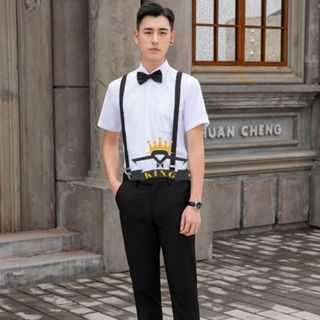 Dây Đai Chữ Y Nam KING Caravat Dây Yếm Quần Dây Đeo Quần Cao Cấp Nam Tính Co Giãn Chắc Chắn phối kèm nơ đeo cổ đẹp M01