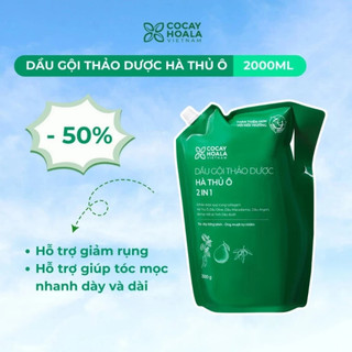 (Tặng túi)Dầu gội thảo dược Hà Thủ Ô 2in1 Cỏ Cây Hoa Lá 450g giúp giảm rụng tóc, dưỡng tóc chắc khỏe