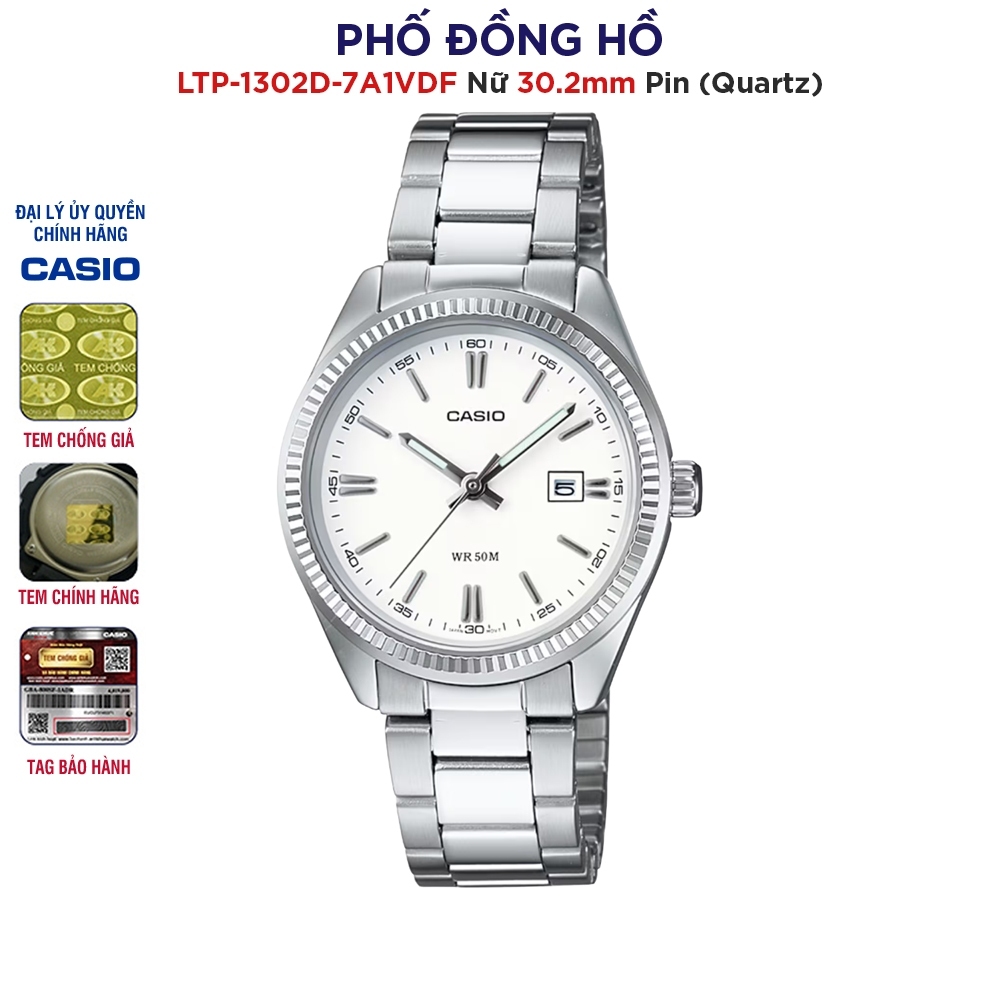 Đồng hồ dây kim loại nữ Casio Anh Khuê LTP-1302D-7A1VDF