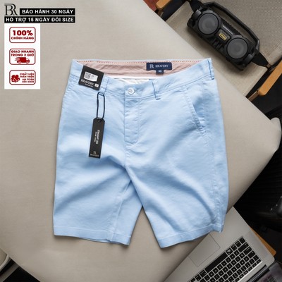 Quần short linen Linzo Premium vải mềm mịn thoáng mát, form regular fit - Bravery