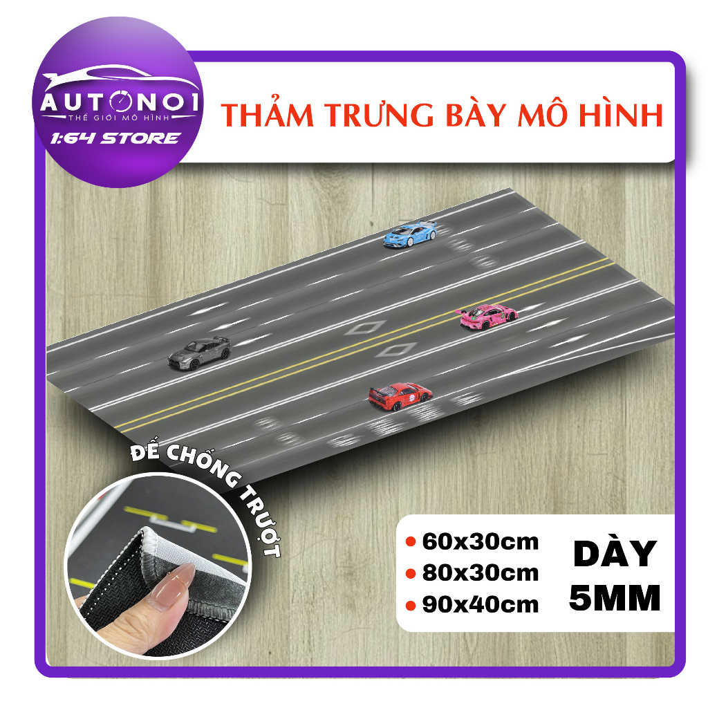 Phụ kiện thảm sa bàn chống trượt diorama cao tốc CT01 kích thước 90x40 cho mô hình 1:64 Autono1 PT02