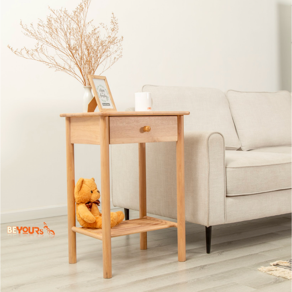 Kệ đầu giường BEYOURs Ruby Tab gỗ cao su tự nhiên, thiết kế hiện đại, bảo hành chính hãng