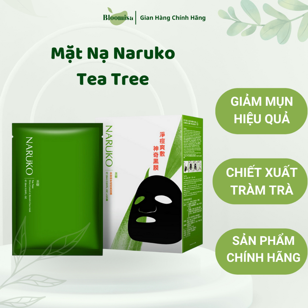 [CHÍNH HÃNG] Mặt Nạ Naruko Tea Tree Hộp 8 Miếng Bản Đài