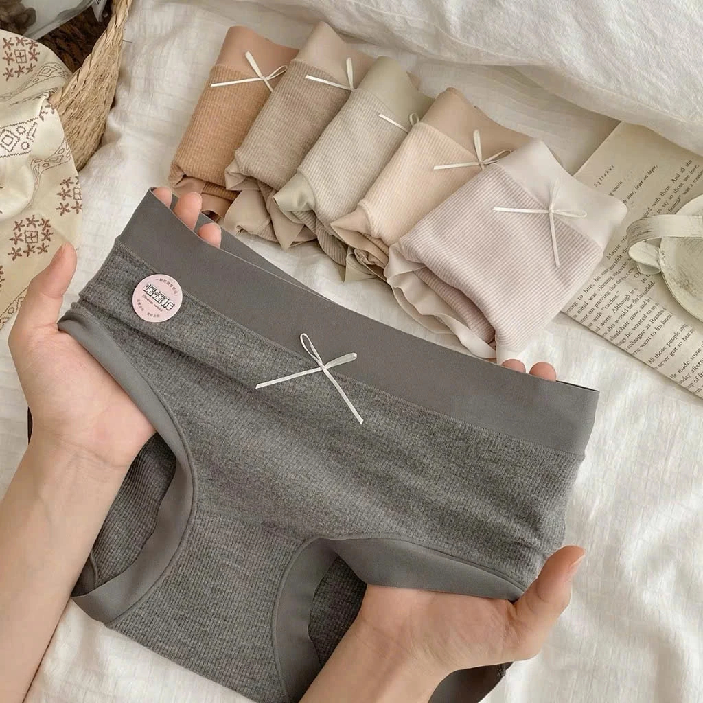 Combo 5 Quần Lót Nữ Cotton Gân Tăm Co Dãn Đàn Hồi Tốt, 2 Lớp Lót Kháng Khuẩn (7A MỚI)