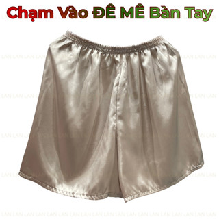 Quần đùi lụa Nữ massage, xông hơi spa  freesize -LỤA SATIN