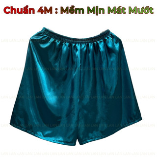 Quần đùi lụa Nữ massage, xông hơi spa  freesize -LỤA SATIN