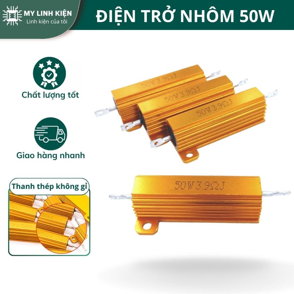Điện Trở Nhôm 50W Đầy Đủ Giá Trị Từ 0.1R - 100R Chất Lượng Cao.