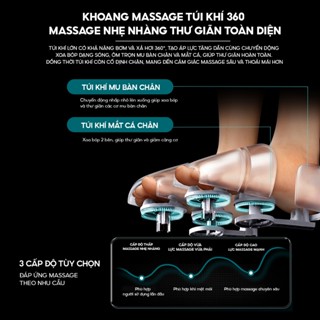 Máy Massage Chân PHILIPS 6333 - massage với túi khí, tiếp xúc 3 vùng huyệt đạo và 2 mức nhiệt