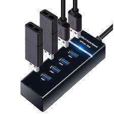 Thiết bị chia cổng usb 1 ra 4 cổng 3.0 cao cấp dây dài 30cm