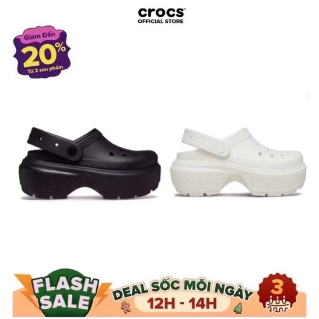 [ CHÍNH HÃNG ] WOMEN'S CROCS BAE CLASSIC CLOG BLACK-WHITE