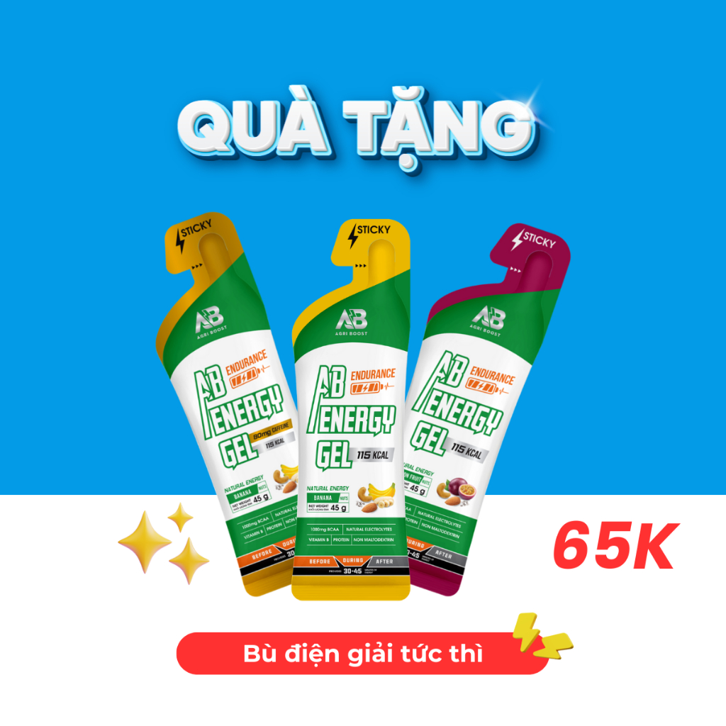 [QUÀ TẶNG] Gel Năng Lượng Agri Boost Endurance 45g - 100% Tự Nhiên, Bổ Sung 1000mg BCAA, Phục Hồi Cơ
