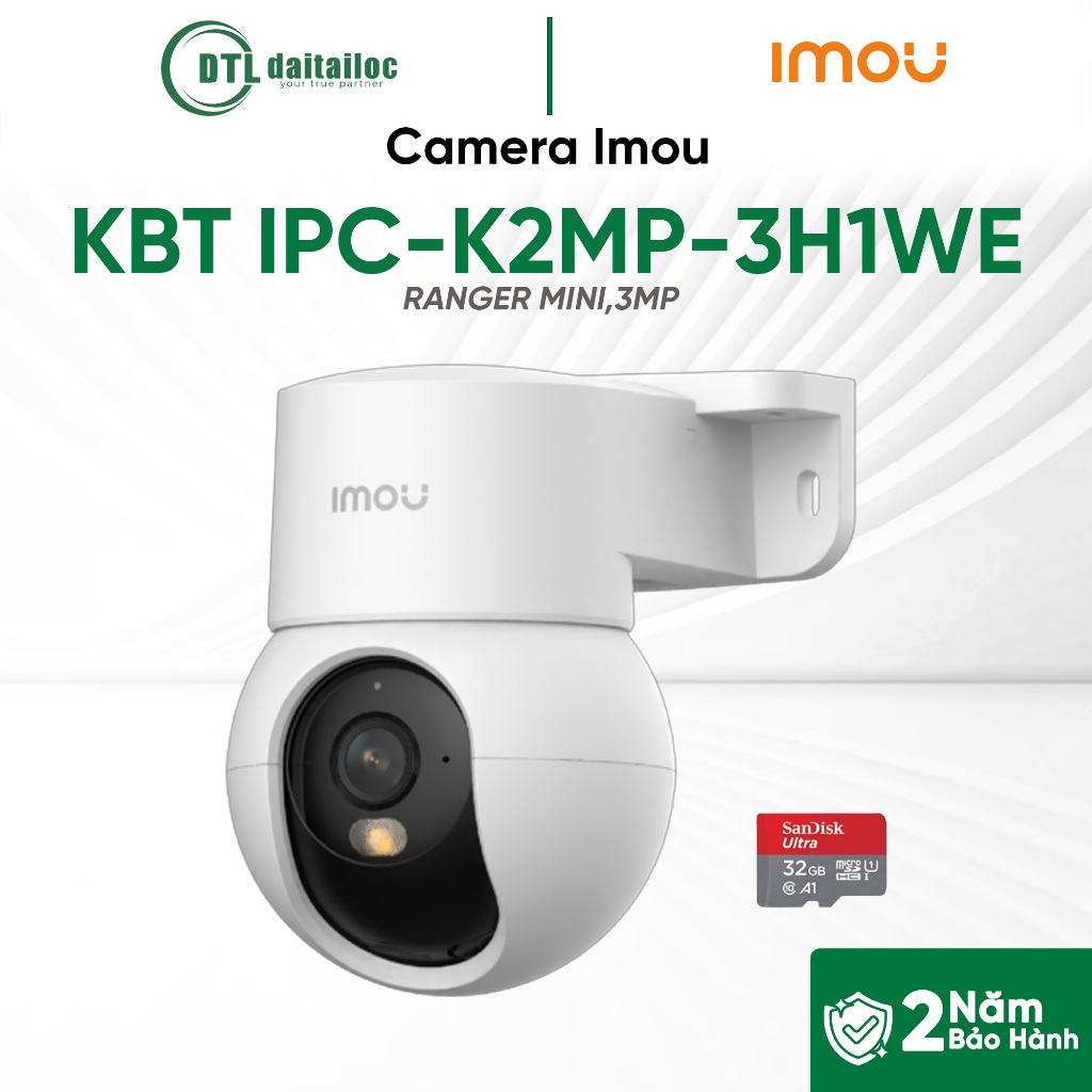 Camera Wifi Imou RANGER MINI IPC-K2MP-3H1WE 3MP | Chính Hãng | Bảo Hành 24 Tháng