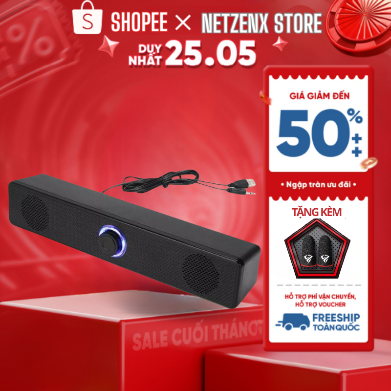 Loa laptop, PC 2.0 Leerfei E-350T thiết kế đơn giản âm bass đẹp