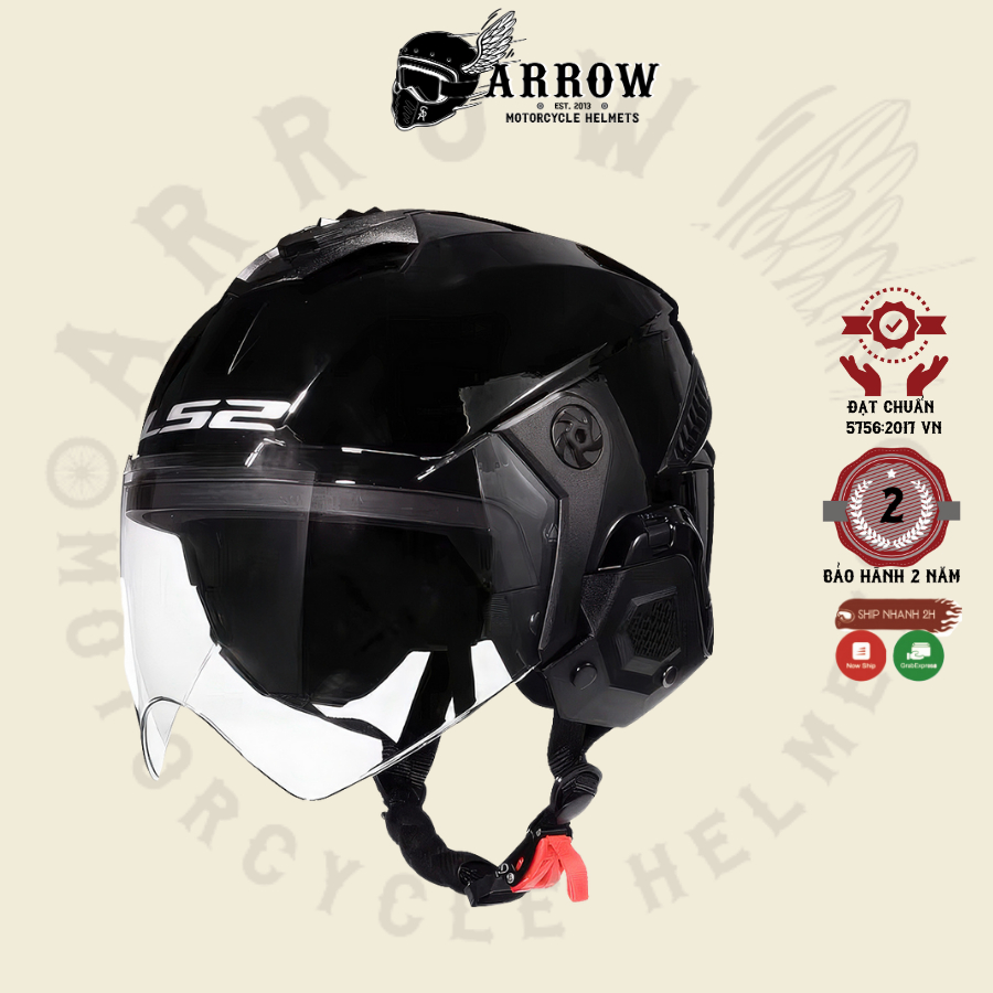 Mũ bảo hiểm 2/3 LS2 OF610 cao cấp, trọng lượng nhẹ 895g, Arrow Shop