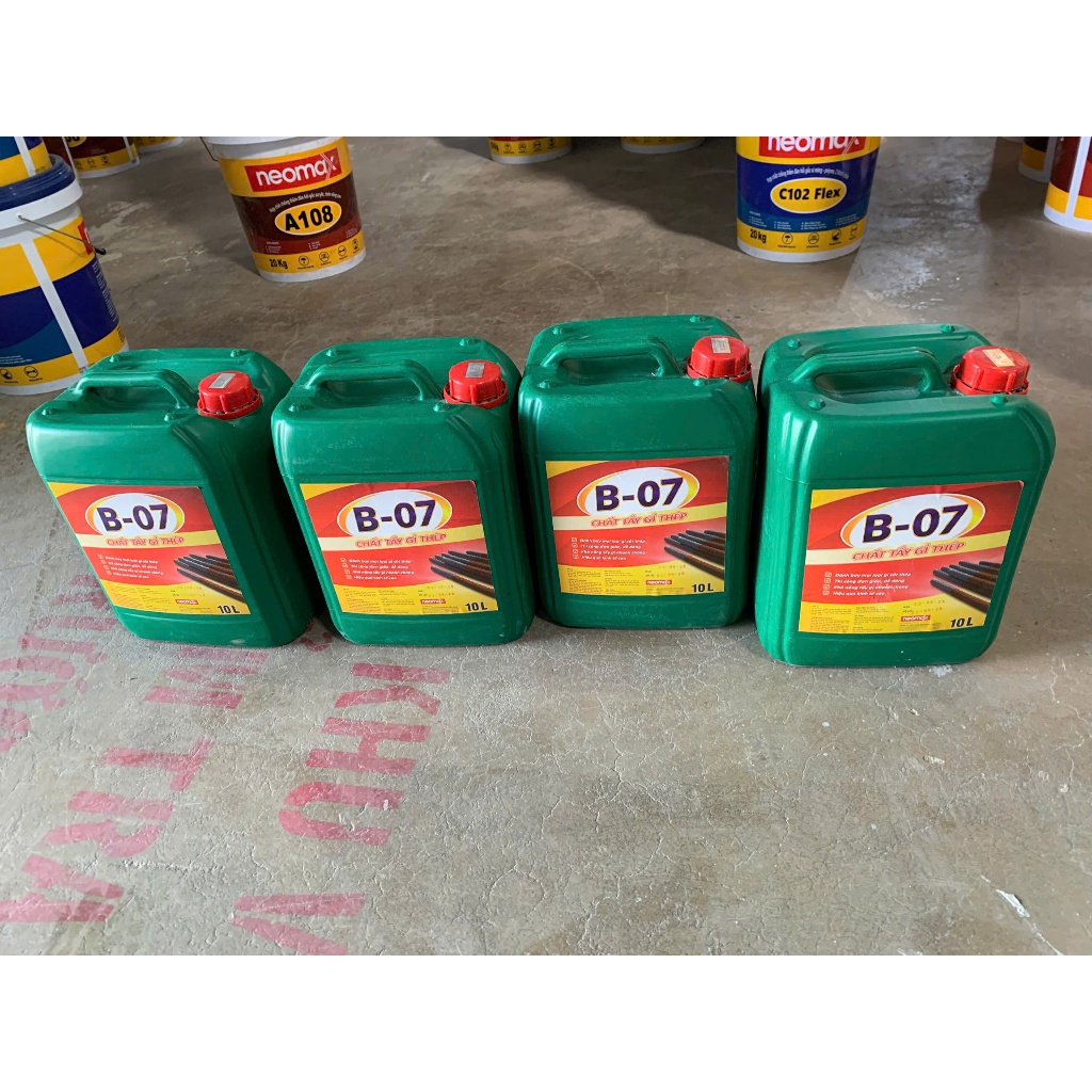 Dùng thử can 10L tẩy rỉ B07, làm sạch gỉ sét Sắt Thép