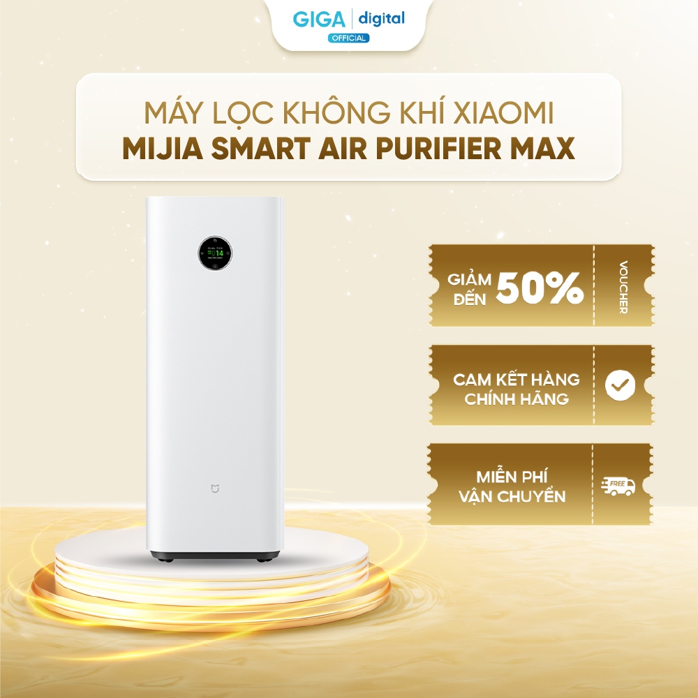 Máy lọc không khí Xiaomi Mijia Smart Air Purifier Max – Bản Quốc Tế - Diện tích lọc 63-108 m² - Lọc 