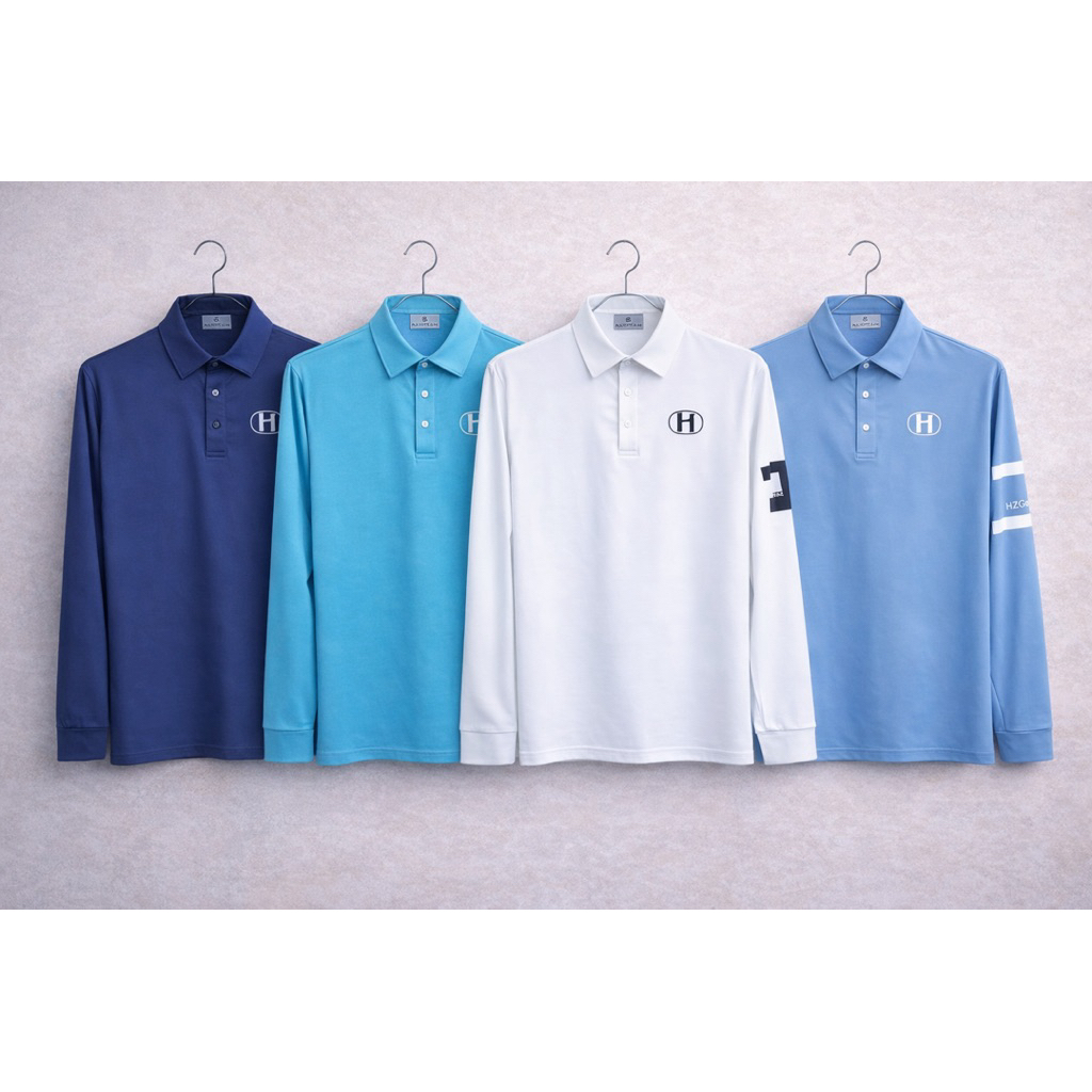 [ Áo Golf ] Áo dài tay Golf Hazzys - Chất thun lạnh - Mẫu mới nhất 2024