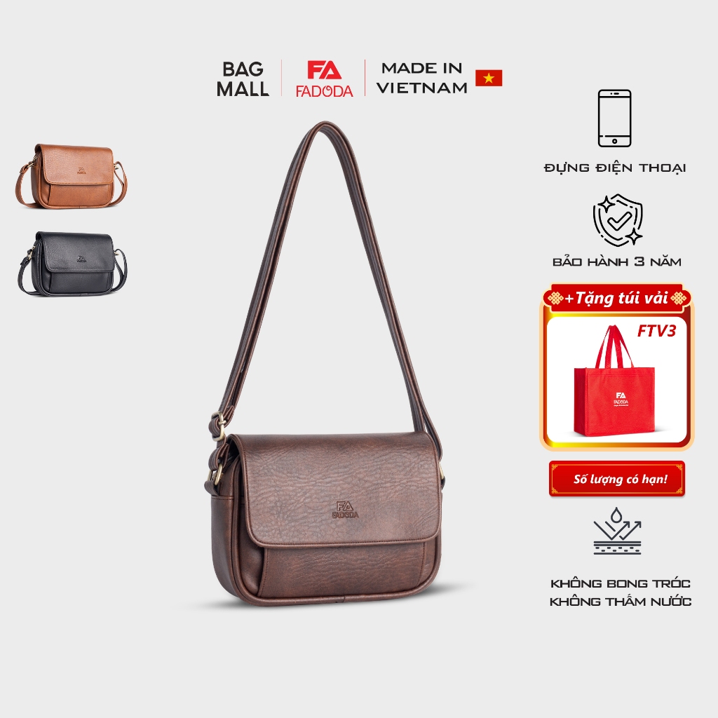 Túi đeo chéo da thời trang Fadoda FN22 nhiều màu