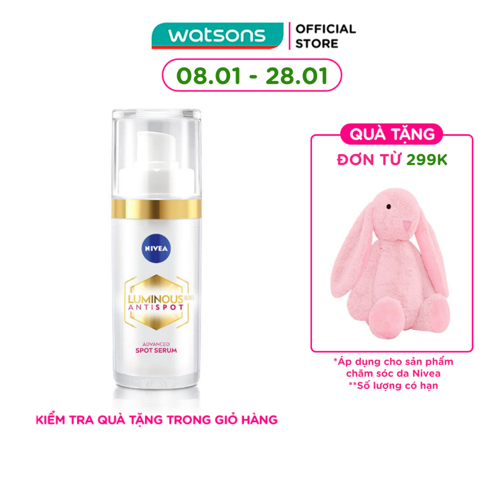 Tinh Chất Chuyên Sâu Nivea Làm Mờ Đốm Nâu & Ngăn Ngừa Thâm Nám Luminous 630 Spotclear Intensive Trea