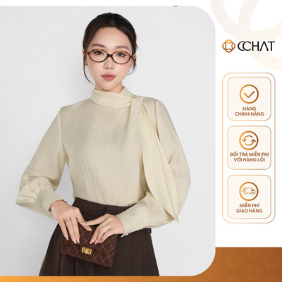 Áo Kiểu Nữ 𝐂𝐂𝐇𝐀𝐓 Dáng Suông Kiểu Cổ Isabelle Chất Liệu Mềm Mịn 25ADV2009ST
