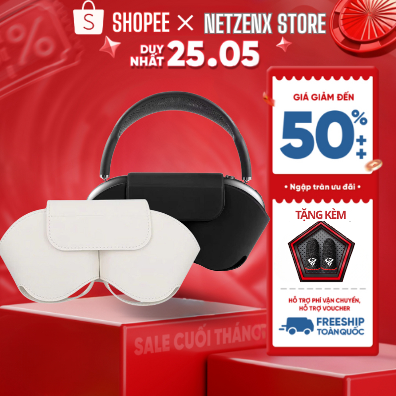 Bọc da bảo vệ tai nghe Hoco W65 / Airpod MAx  chất liệu cao cấp chống xước, chống sốc