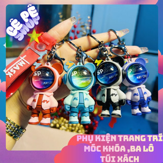Móc Khóa Phi Hành Gia SPACE 3D Mặt Gương Cao Cấp - Phụ Kiện Treo Balo, Túi Xách Siêu Cute