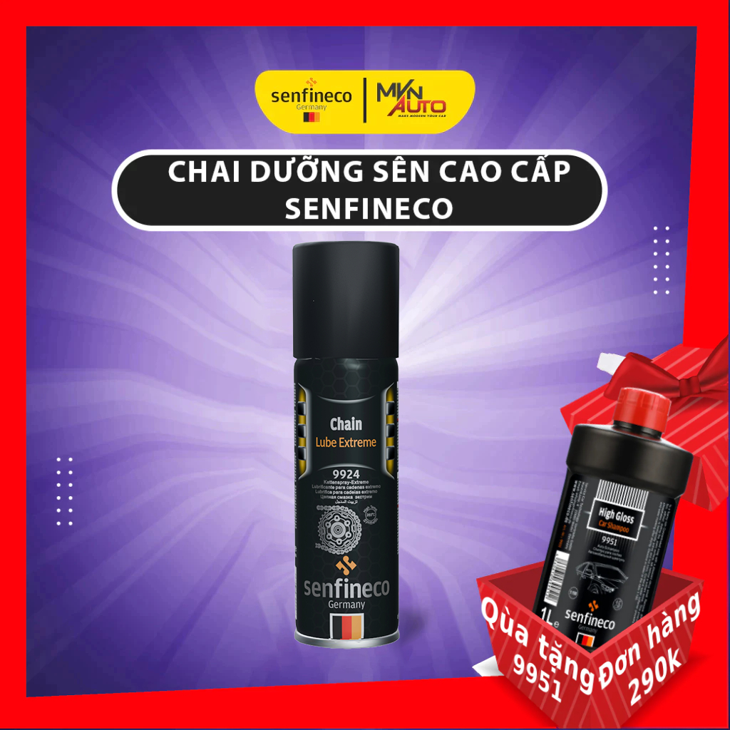 Chai Dưỡng Sên Senfineco 9924 Mỡ bò xanh Cao Cấp - Mvn Auto