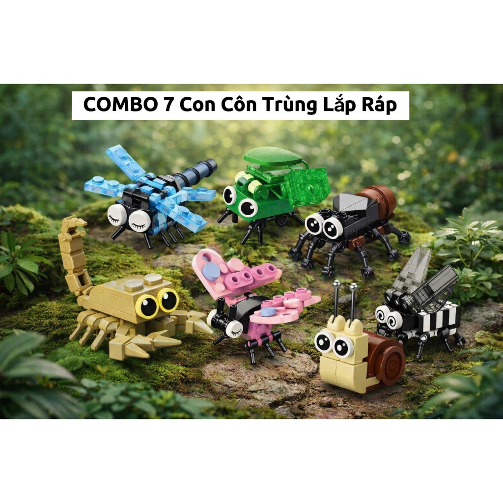 Bộ Đồ Chơi Lắp Ghép Thế Giới Động Vật Xếp Hình Các Loài Thú Lắp Ráp Mini Quà Tặng Cho Bé 9110 344PCS