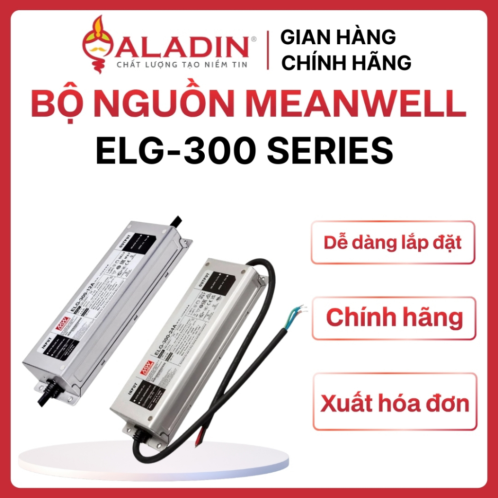 Nguồn Meanwell ELG-300-12A, ELG-300-24A chuẩn IP67 chính hãng