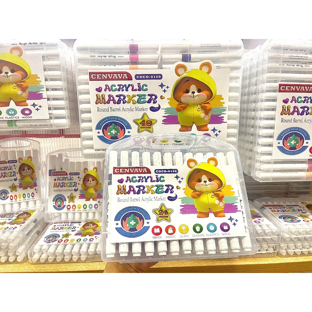 (HỎA TỐC) Bộ bút Acrylic Marker Cenvava COCO-0168 THEARTSHOP