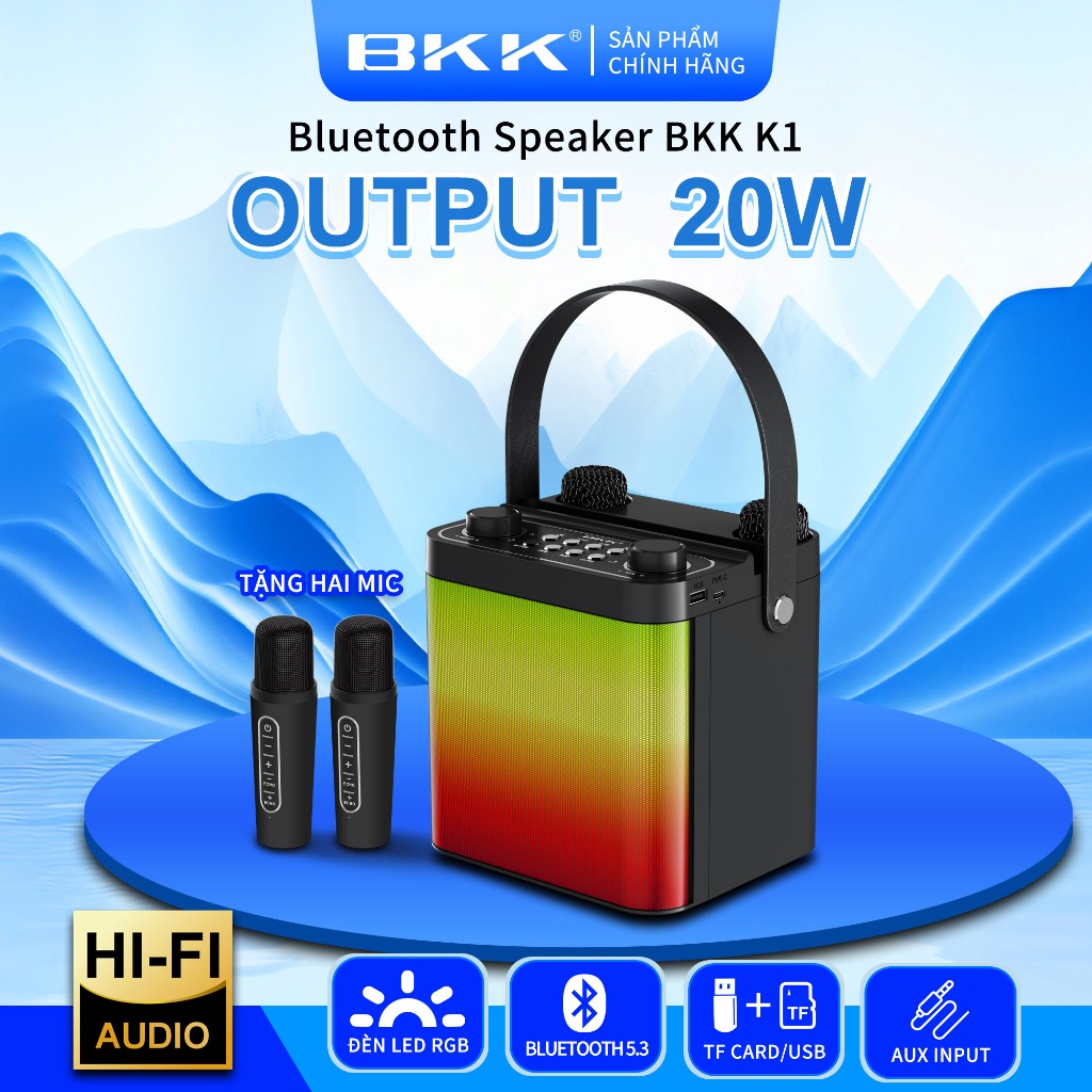LOA BLUETOOTH BKK K1 HÃNG LOA BKK LOA MINI LOA KARAOK LOA XÁCH TAY LOA  MÁY TÍNH LOA DẠY HỌC